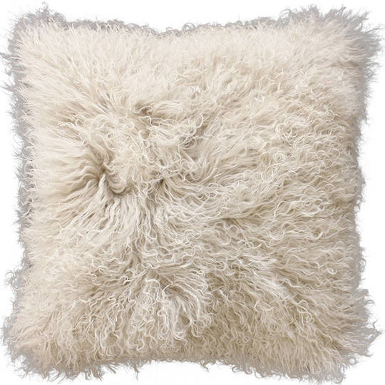 Furtex - Meru Tibetan Lamb Fur Cushion - Oatmeal
