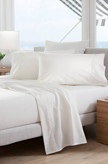Sheridan Classic Percale Snow Sheet Sets/Pillowcases Sold Separately