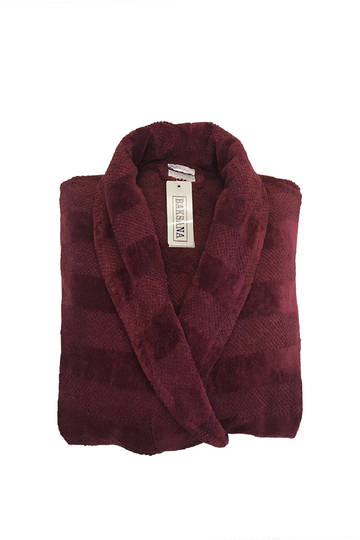 Baksana - Aiden Bathrobe - Port (Burgundy)