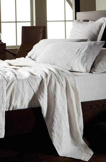 Sheridan - Abbotson White Linen Sheets / Pillowcases /Eurocases