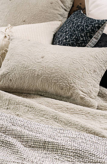 Bianca Lorenne - Amarento Pillowcase and Eurocase - Natural Linen
