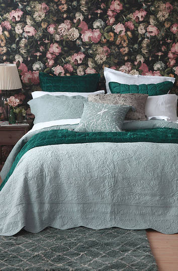 MM Linen - Ara Bedspread Set - Seafoam