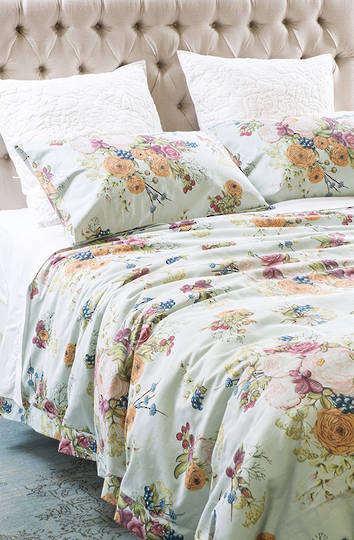 Bianca Lorenne - Bouquet Duvet Cover Set - Duck Egg - ON SALE