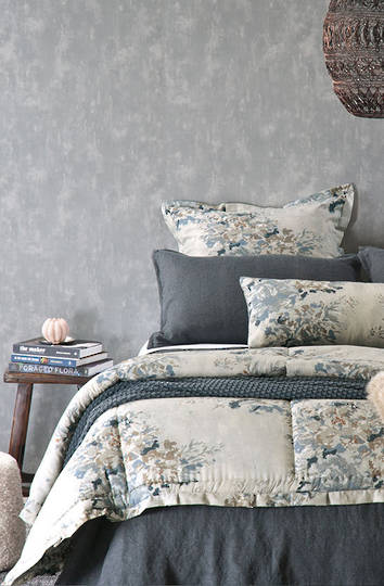 Bianca Lorenne - Cela Charcoal Bedspread Set - ON SALE
