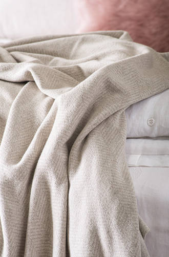 Bianca Lorenne Cheval Oatmeal Knitted Throw