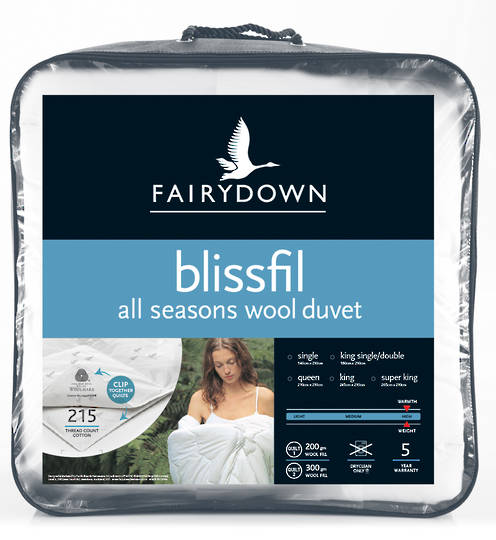 Fairydown - Clip Together Wool Duvet