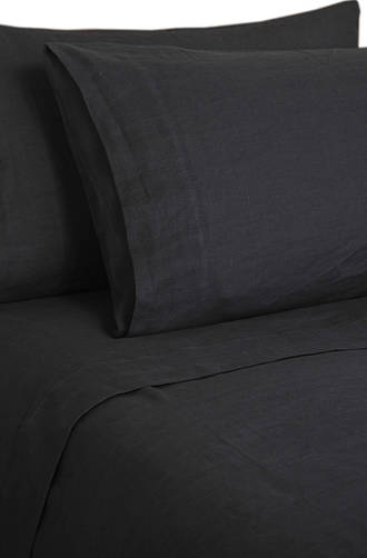MM Linen Laundered Linen Charcoal Sheet Set