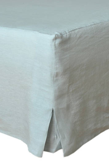 MM Linen - Laundered Linen Duckegg Bed Skirt/Valance