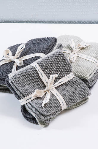 Bianca Lorenne Lavette Grey Dish Cloth Set