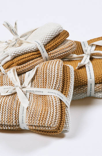 Bianca Lorenne - Lavette Ochre Dish Cloth Set