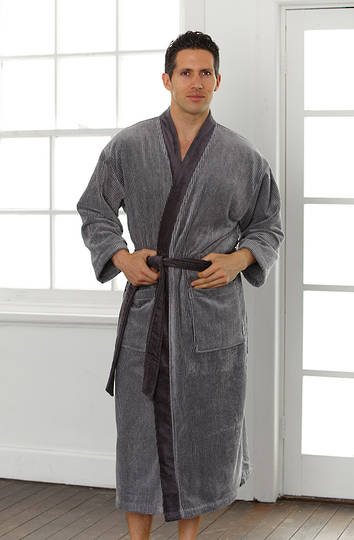 Baksana - Men's Liquorice Kimono Robe