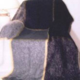 Mohair Plaid Rug - Artic