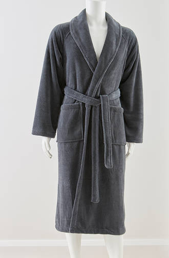 Baksana - Men's Manor Gunmetal Supersoft Robe