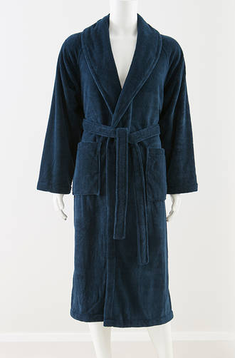 Baksana - Men's Manor Navy Supersoft Robe