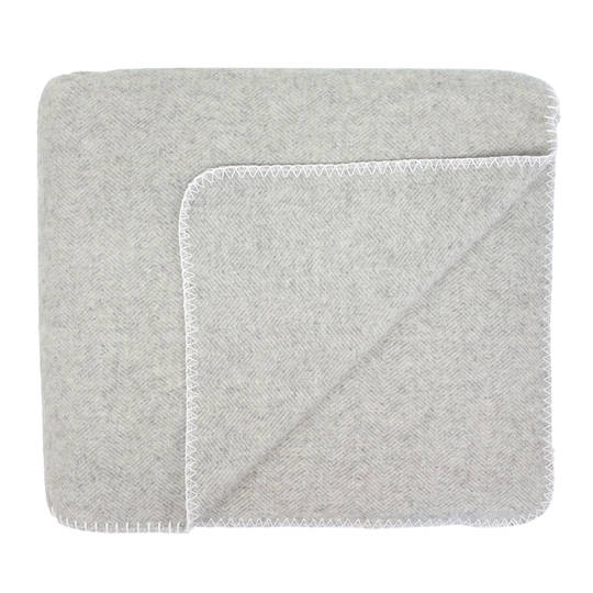 Kas - Onyx - Herringbone - Wool Blanket