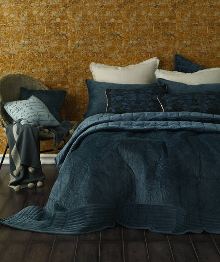 MM Linen - Remy Bedspread Set - Indigo