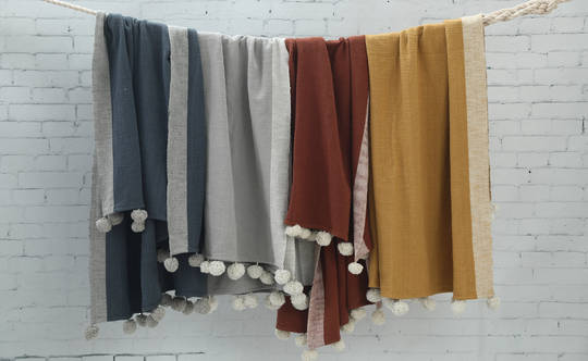 MM Linen - Gigi Throw - Terracotta