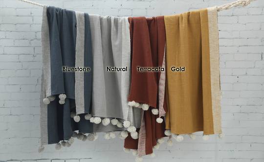 MM Linen - Gigi Cotton Throw - Terracotta