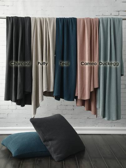 MM Linen - Bronte Cotton Throw - Charcoal