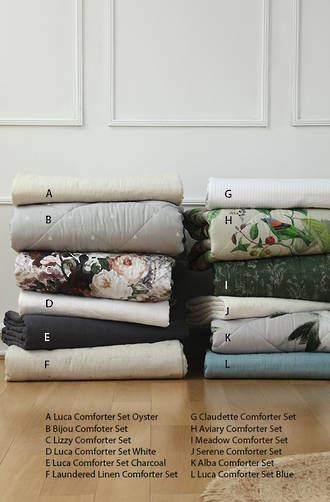 MM Linen - Serene Ivory Cotton Comforter Set