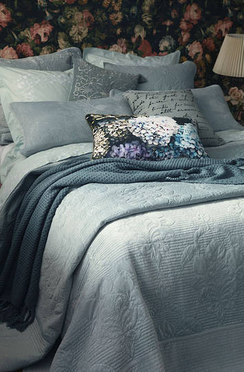 MM Linen - Florentina Bedspread Set /Pillowcases/Eurocases - Mist Blue