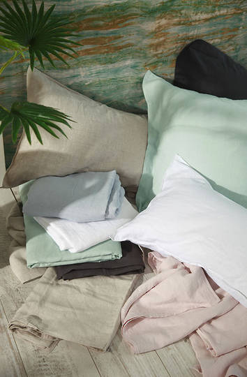 MM Linen - Laundered Linen Blush Sheet Set