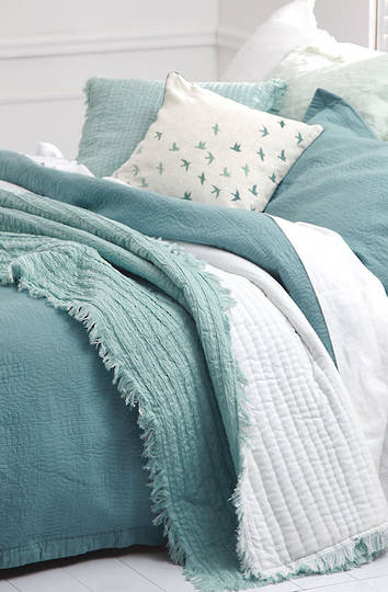 MM Linen - Tali Cotton Throw - Duckegg