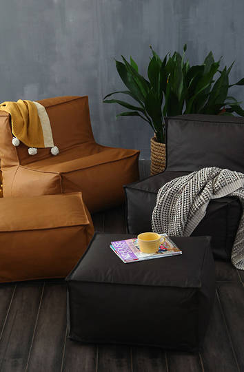 MM Linen - Sierra Chocolate Beanbag