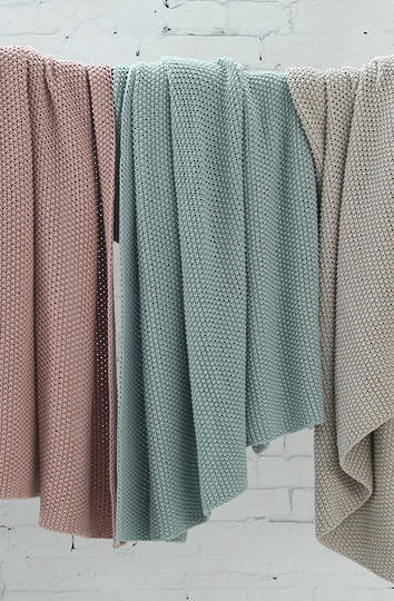 MM Linen - Bronte Cotton Throw - Duckegg