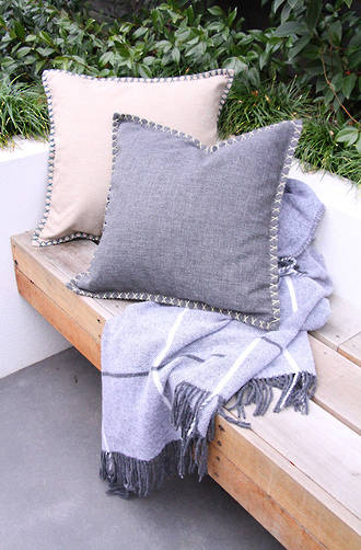 MM Linen - Kalo Charcoal Outdoor Cushion