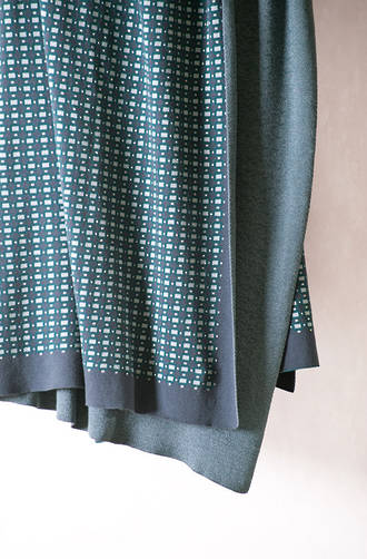Bianca Lorenne Penellata Denim Knitted Throw