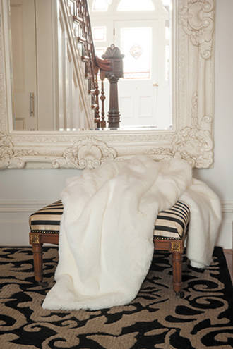 Heirloom Exotic Faux Fur Cushion/ Throw - Polar Bear