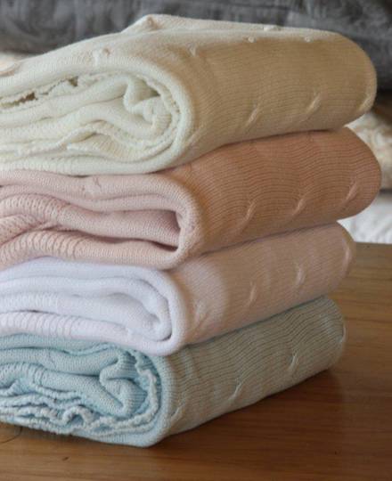 100% Cotton Knitted Baby Blanket