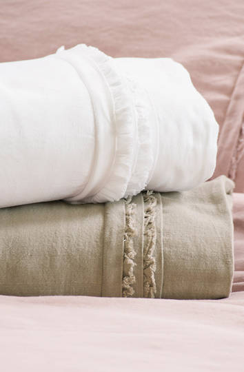 Bianca Lorenne Rafelle Natural Linen Duvet Cover / Pillowcases Sold Separately - ON SALE