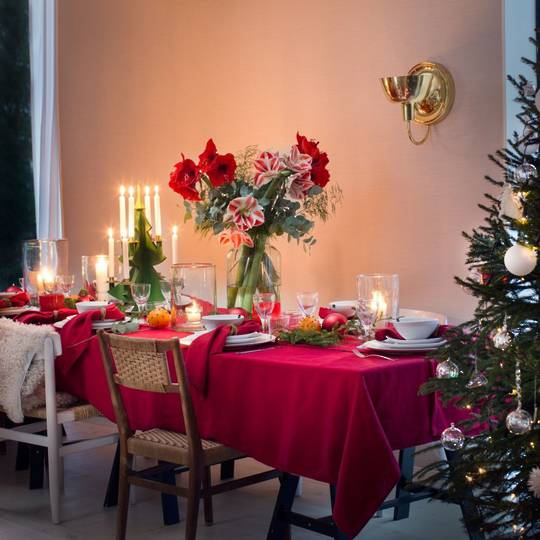 Importico - Himla Tablecloths/Napkins/Table Runner - True Red