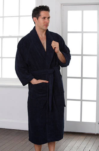 Baksana - Unisex Navy Terry Robe