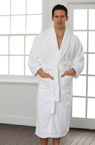 Baksana - Unisex White Terry Robe