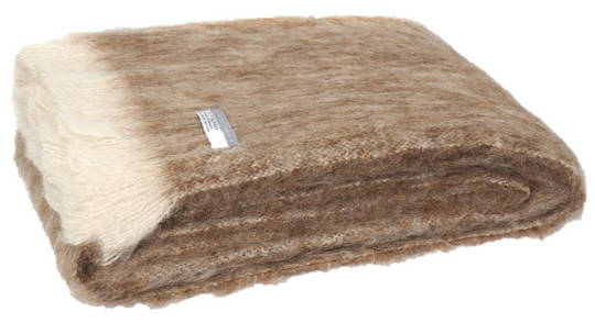 Alpaca Pumice - Brushed Throw by Master Weave
