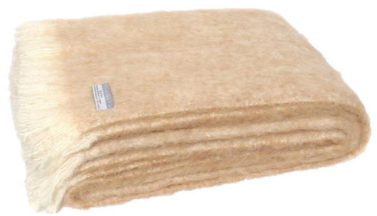 Alpaca Sand - Brushed Throw by Master Weave