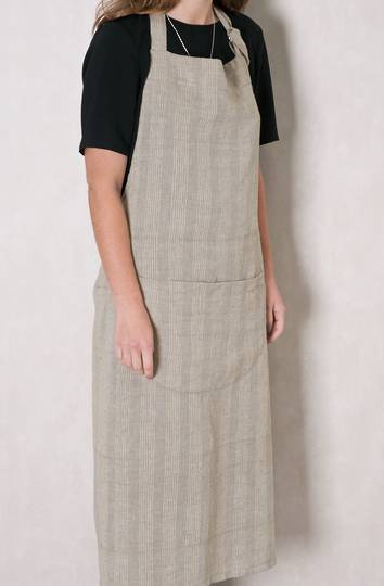 Bianca Lorenne - Apron Taupe Stripe