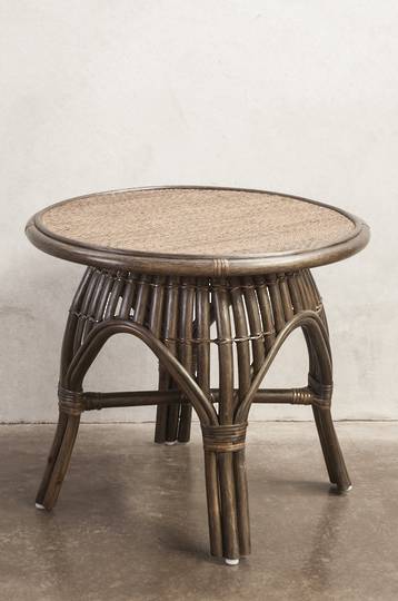 Bianca Lorenne - Bosa Brown Wash/Black Rattan Bedside/Coffee Table