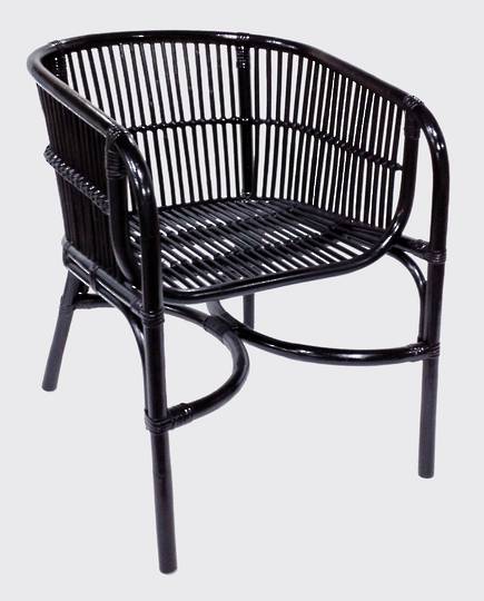 Bianca Lorenne - Campania Black/Brown Wash Ratten Armchair