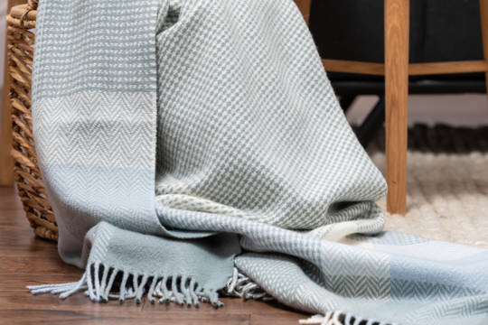 Importico - Foxford - Cashmere Wool - Sage - Throw