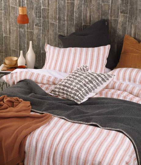 MM Linen - Finch Linen/Cotton Duvet Set - Umber