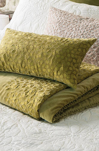 Bianca Lorenne Folia Chartreuse Comforter/Euros and Cushion Sold Separately