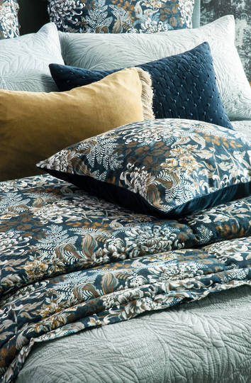 Bianca Lorenne - Giardino Indigo Comforter / Pillowcases Eurocases & Cushion Sold Separately