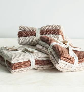 Bianca Lorenne Lavette Vintage Rose Dish Cloth Set