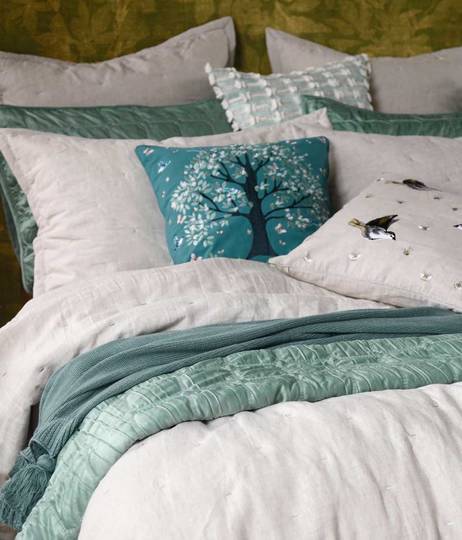 MM Linen - Meeka Laurel Quilted Comforter Set / Eurocase Set