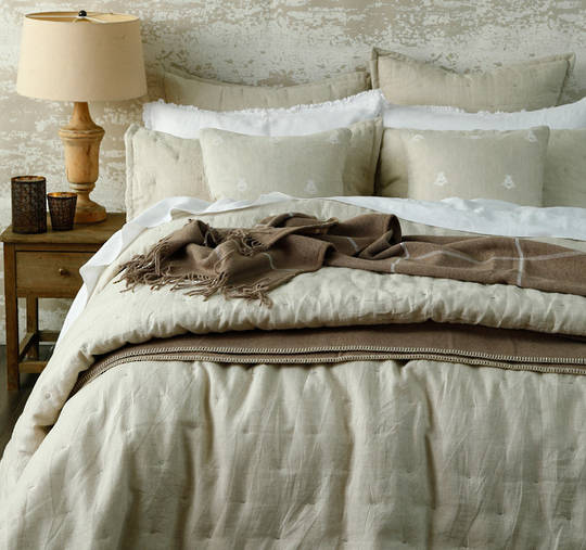 MM Linen - Laundered Linen Natural Comforter