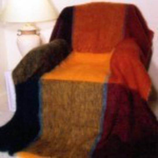 New Zealand Made Windermere Mohair Plaid Throw - Picasso